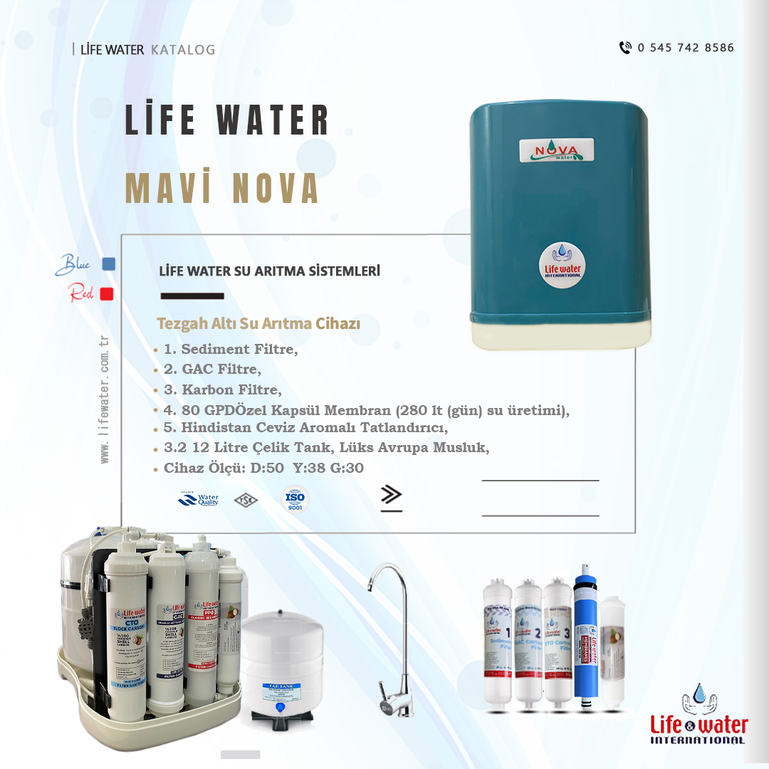 Life Water Nova Su Arıtma Cihazı Mavi - Görsel 4