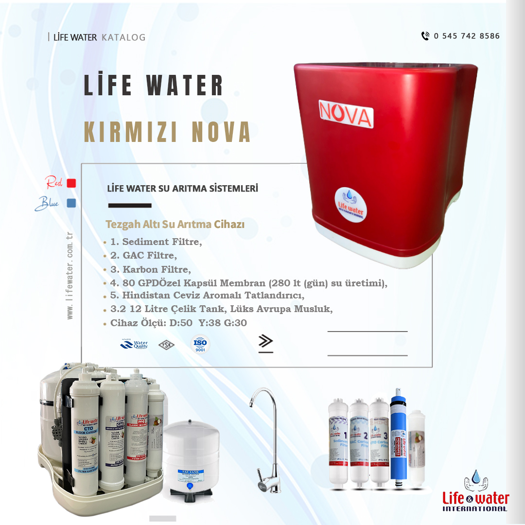 Life Water Nova Su Arıtma Cihazı Kırmızı - Görsel 4